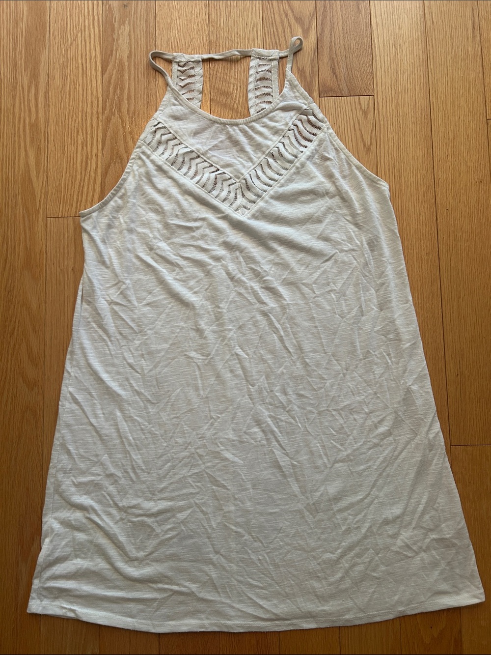 Xhilaration Off-White Crochet-Trim Swim Coverup